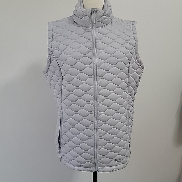 Free Country Jackets & Blazers - Free Country Repreve Quilted Vest Zip SILVER CHIP LADIES Size XL NWOT